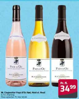 Fleggaard M. Chapoutier Pays d'Oc Rød, Hvid el. Rosé tilbud