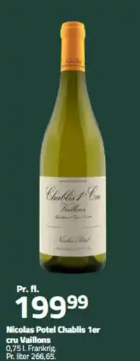 Fleggaard Nicolas Potel Chablis 1er cru Vaillons tilbud