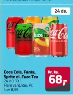 Fleggaard Coca Cola, Fanta, Sprite el. Fuze Tea tilbud