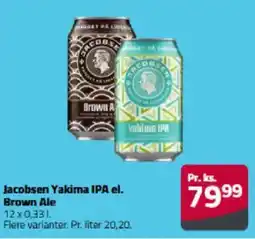 Fleggaard Jacobsen Yakima IPA el. Brown Ale tilbud