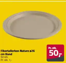 Fleggaard Fibertallerken Nature #26 cm Rund tilbud