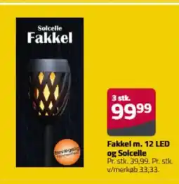 Fleggaard Fakkel m. 12 LED og Solcelle tilbud