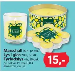BigDollar Lys i glas tilbud