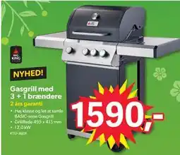 BigDollar Gasgrill med 3 + 1 brændere tilbud