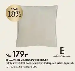 SENG IB LAURSEN VELOUR PUDEBETRÆK tilbud