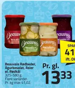 Fleggaard Beauvais Rødbeder, Agurkesalat, Asier el. Rødkål tilbud