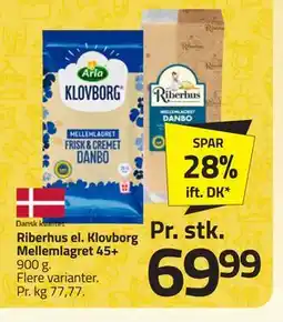 Fleggaard Riberhus el. Klovborg Mellemlagret 45+ tilbud