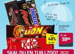 Fleggaard Mars, Snickers, Kitkat, Lion, Yankie el. Twix tilbud
