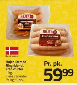 Fleggaard Højer Kæmpe Ringrider el. Frankfurter tilbud