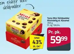 Fleggaard Toms Mini Skildpadder Almindelig el. Karamel tilbud