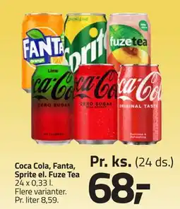 Fleggaard Coca Cola, Fanta, Sprite el. Fuze Tea tilbud