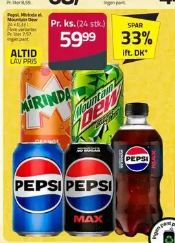 Fleggaard Pepsi, Mirinda el. Mountain Dew tilbud