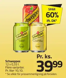 Fleggaard Schweppes tilbud