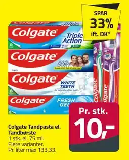 Fleggaard Colgate Tandpasta el. Tandbørste tilbud