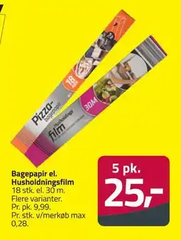 Fleggaard Bagepapir el. Husholdningsfilm tilbud