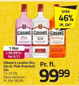 Fleggaard Gibson’s London Dry Gin el. Pink Premium Gin tilbud