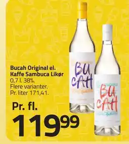 Fleggaard Bucah Original el. Kaffe Sambuca Likør tilbud