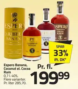 Fleggaard Espero Banana, Coconut el. Cocoa Rum tilbud