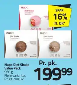 Fleggaard Nupo Diet Shake Value Pack tilbud