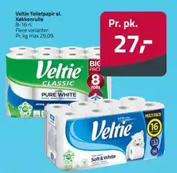 Fleggaard Veltie Toiletpapir el. Køkkenrulle tilbud