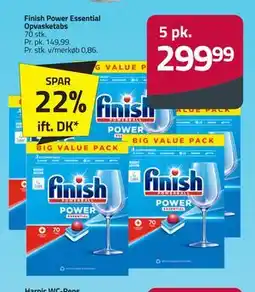 Fleggaard Finish Power Essential Opvasketabs tilbud