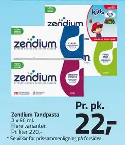 Fleggaard Zendium Tandpasta tilbud