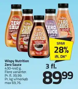 Fleggaard Wispy Nutrition Zero Sauce tilbud