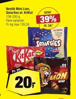 Calle Nestlé Mini Lion, Smarties el. KitKat tilbud