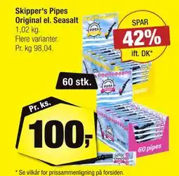 Calle Skipper's Pipes Original el. Seasalt tilbud