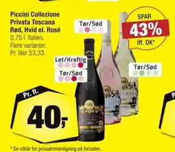 Calle Piccini Collezione Privata Toscana Rød, Hvid el. Rosé tilbud