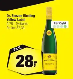 Calle Dr. Zenzen Riesling Yellow Label tilbud