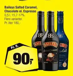 Calle Baileys Salted Caramel, Chocolate el. Espresso tilbud