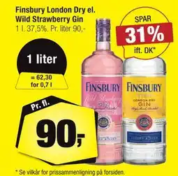 Calle Finsbury London Dry el. Wild Strawberry Gin tilbud