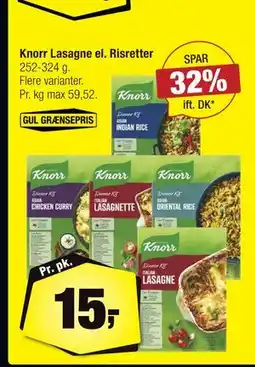 Calle Knorr Lasagne el. Risretter tilbud