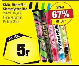 Calle SMÅ, Råstoff el. Sismofytter Rør tilbud