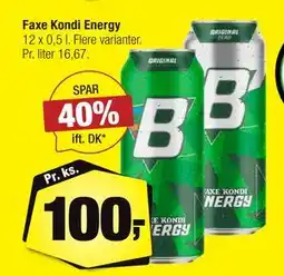 Calle Faxe Kondi Energy tilbud