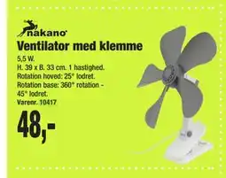 Harald Nyborg Ventilator med klemme tilbud