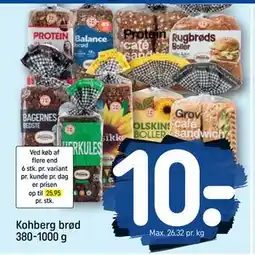 REMA 1000 Kohberg brød 380-1000 g tilbud