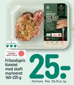 REMA 1000 Frilandsgris Kotelet med skaft marineret 160-225 g tilbud