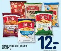 REMA 1000 Taffel chips eller snacks 110-175 g tilbud
