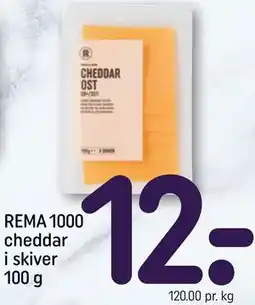 REMA 1000 REMA 1000 cheddar i skiver 100 g tilbud