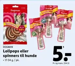 Lidl Lolipops eller spinners til hunde tilbud