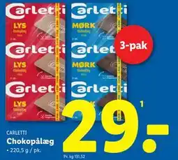 Lidl CARLETTI Chokopålæg tilbud
