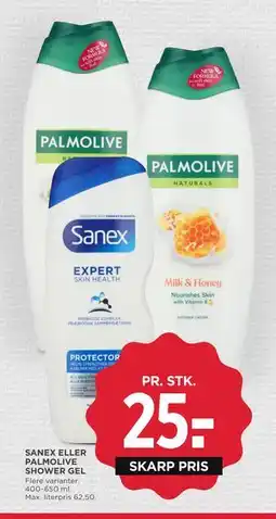 MENY SANEX ELLER PALMOLIVE SHOWER GEL tilbud