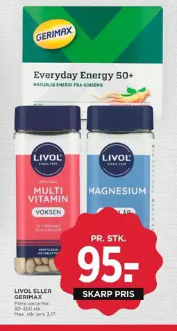 MENY LIVOL ELLER GERIMAX tilbud