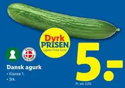 Lidl Dansk agurk tilbud