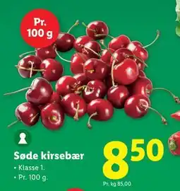 Lidl Søde kirsebær tilbud
