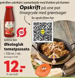 Lidl Økologisk tomatpassata tilbud