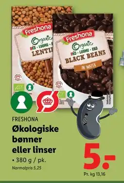 Lidl Økologiske bønner eller linser tilbud