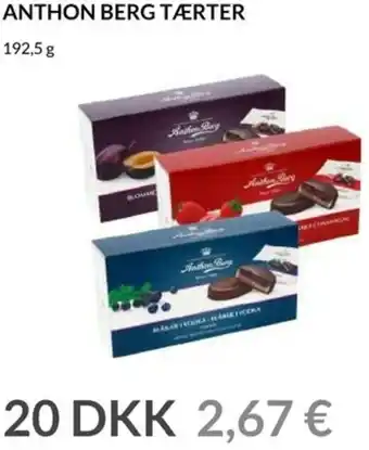 Nielsen's Discount Anthon Berg Tærter 192,5 g tilbud